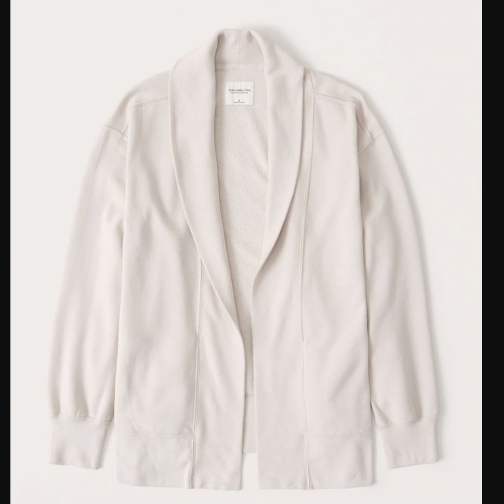 NWT Abercrombie & Fitch - Open-Front Fleece Cardigan - Picture 2 of 14